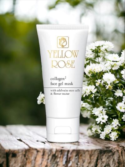 Die Yellow Rose KOLLAGEN2 GESICHTS-GELMASKE ist eine feuchtigkeitsspendende, beruhigende, faltenmindernde und straffende Gel-Gesichtsmaske mit natürlichem Kollagen, Edelweiss-Stammzellen und Blütennektar.