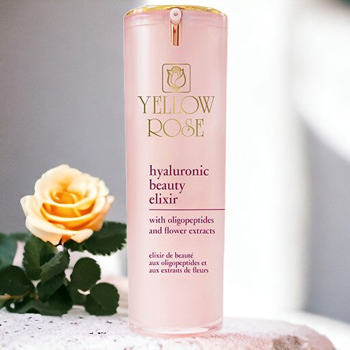 Das Yellow Rose <strong>HYALURON SCHÖNHEITSELIXIER MIT BLUMENEXTRAKTEN</strong> ist ein feuchtigkeitsspendendes Anti-Falten-Serum, das sich ideal für die intensive tägliche Hautpflege eignet.